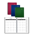 Spiral Monthly Desk Planner W/ Leatherette Cover